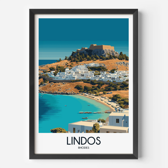 Lindos Scenic Landscape Art
