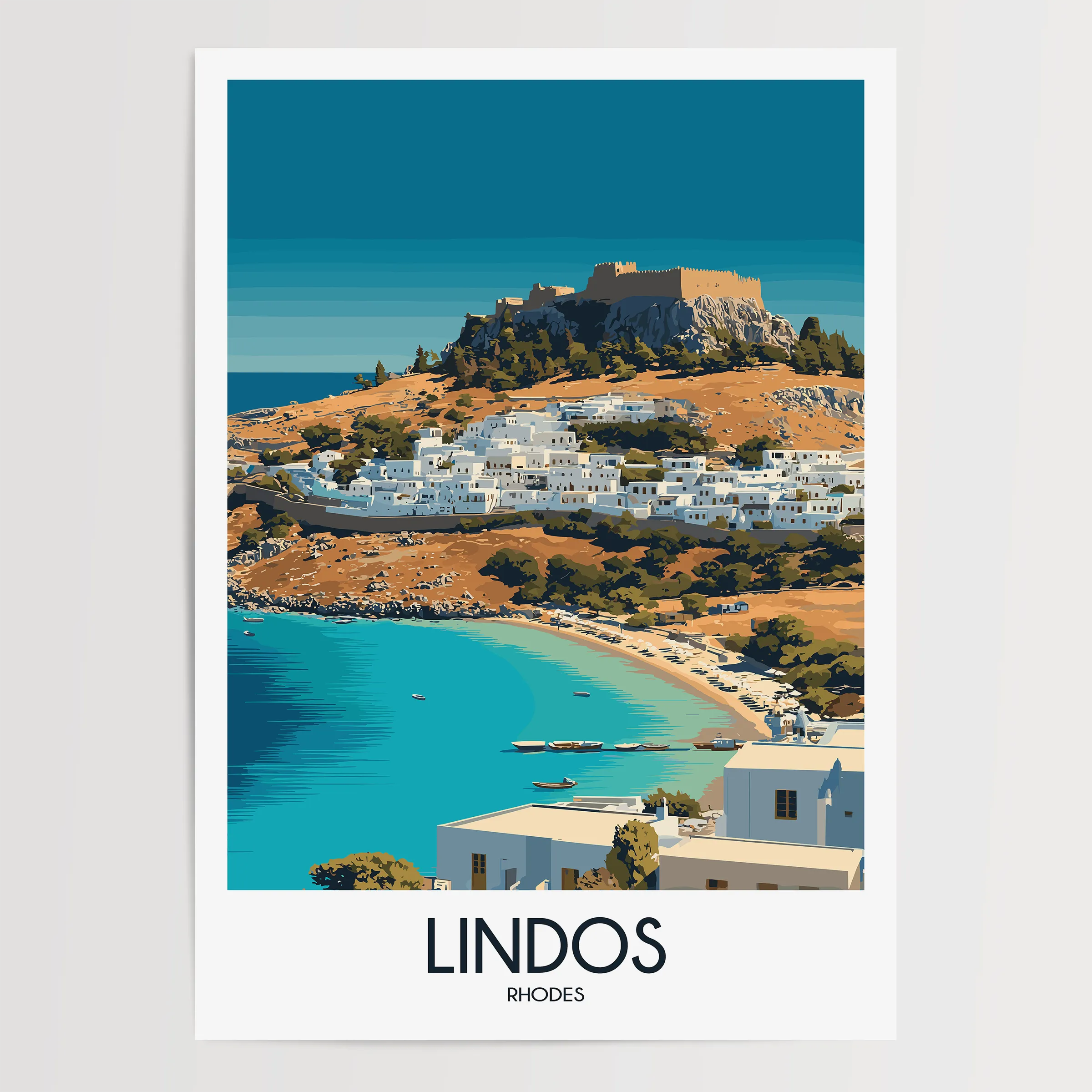 Lindos Souvenir Poster Print