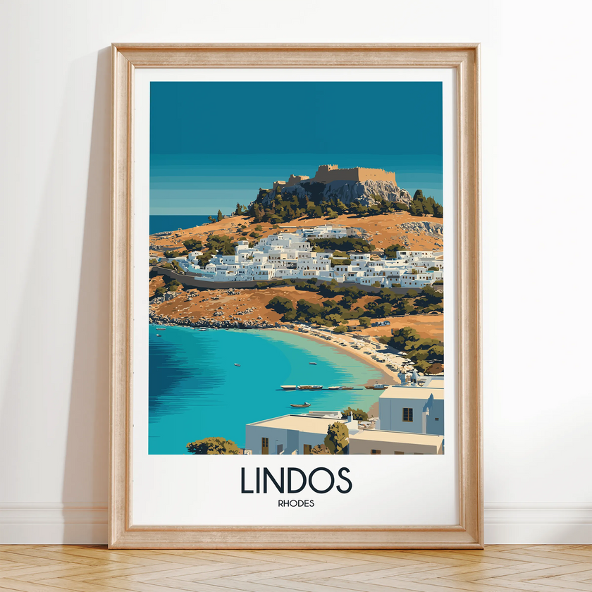 Lindos Vintage Style Print