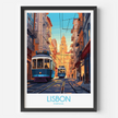 Lisbon Tram Destination Art Gift