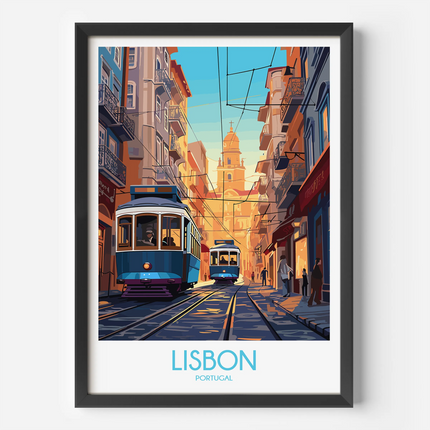 Lisbon Tram Destination Art Gift
