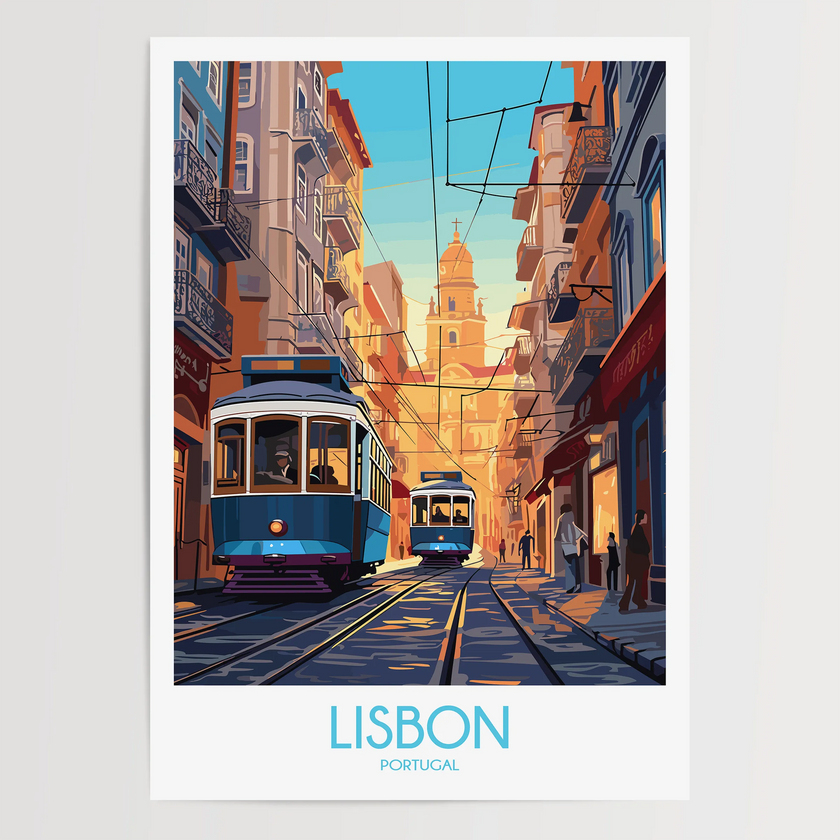 Lisbon Tram Souvenir Poster Print