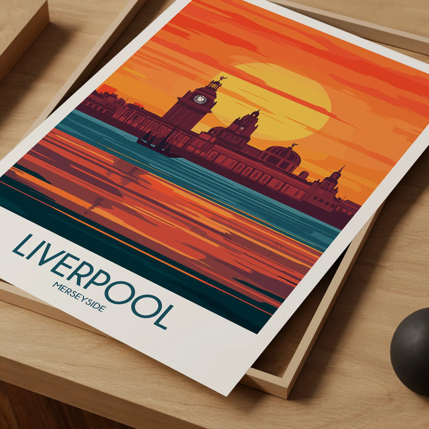 Liverpool Modern Travel Poster