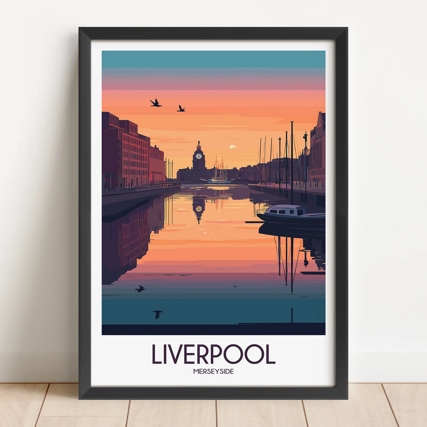 Liverpool Modern Travel Poster