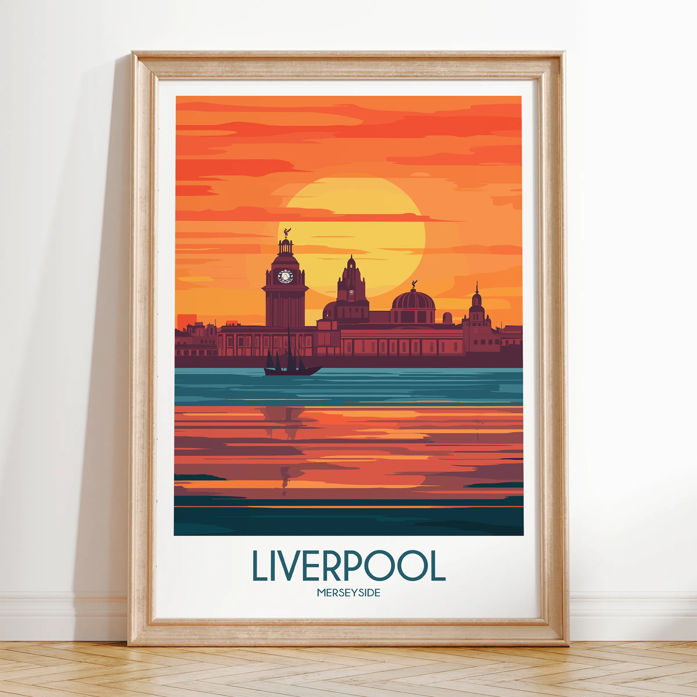 Liverpool Retro Travel Illustration