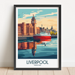 Liverpool Retro Travel Illustration