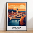 Ljubljana Vintage Style Print