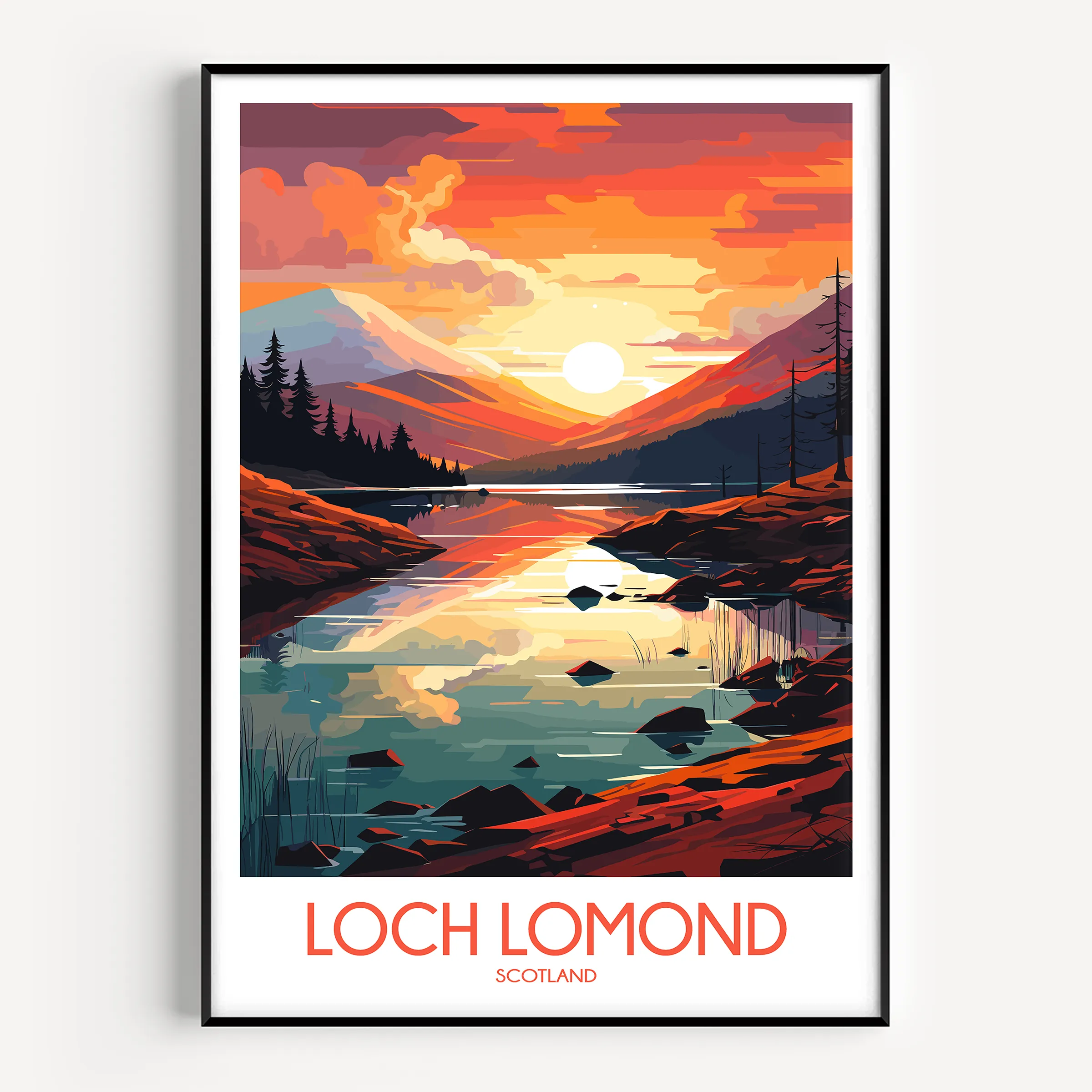 Loch Lomond Minimalist Wall Art