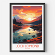 Loch Lomond Modern Travel Poster
