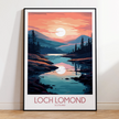 Loch Lomond Modern Travel Poster
