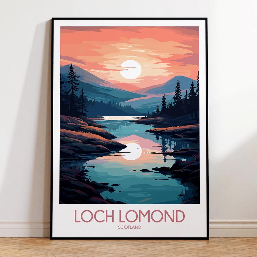 Loch Lomond Modern Travel Poster