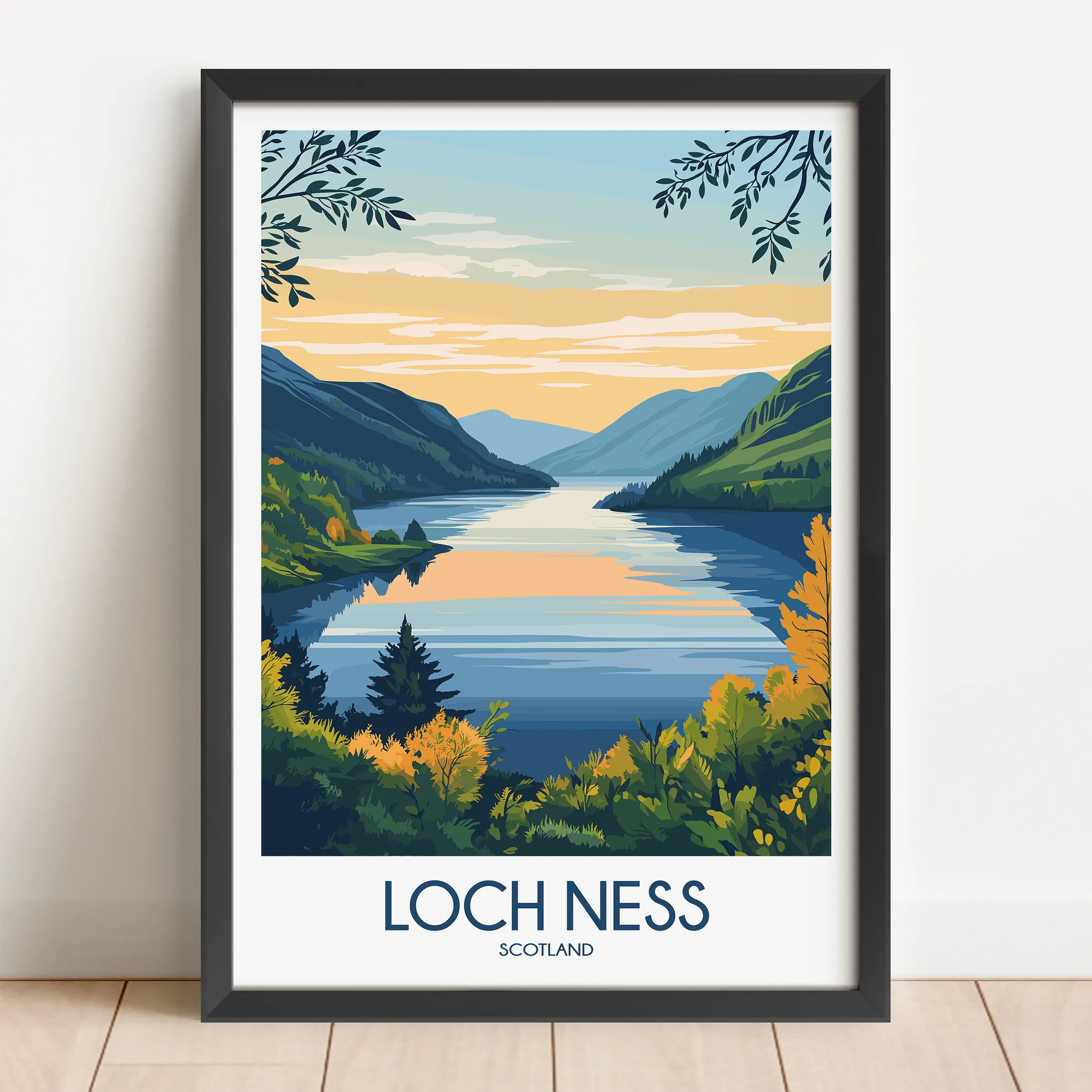 Loch Ness Minimalist Wall Art