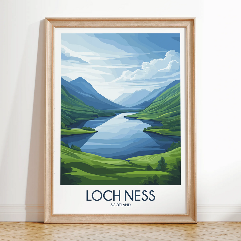 Loch Ness Modern Travel Poster