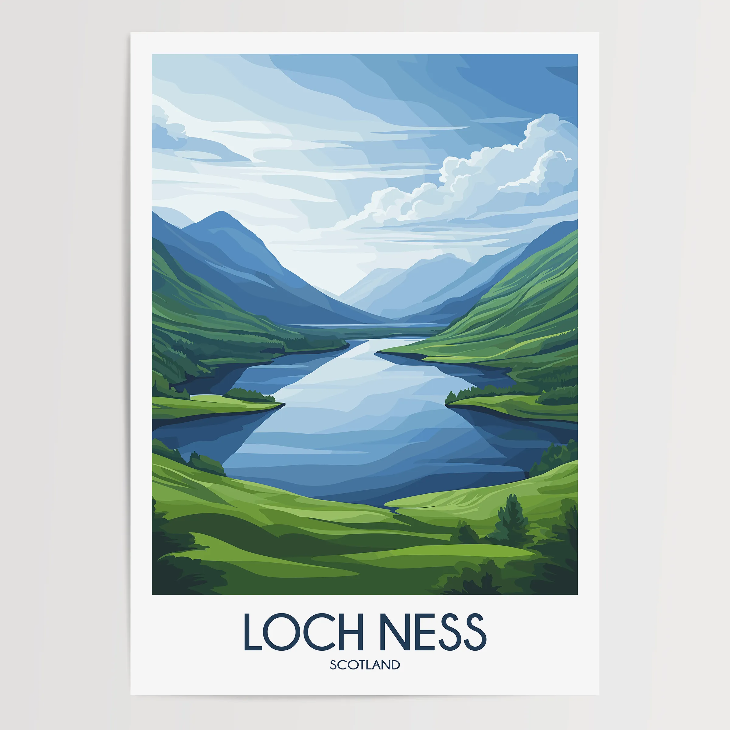 Loch Ness Souvenir Poster Print