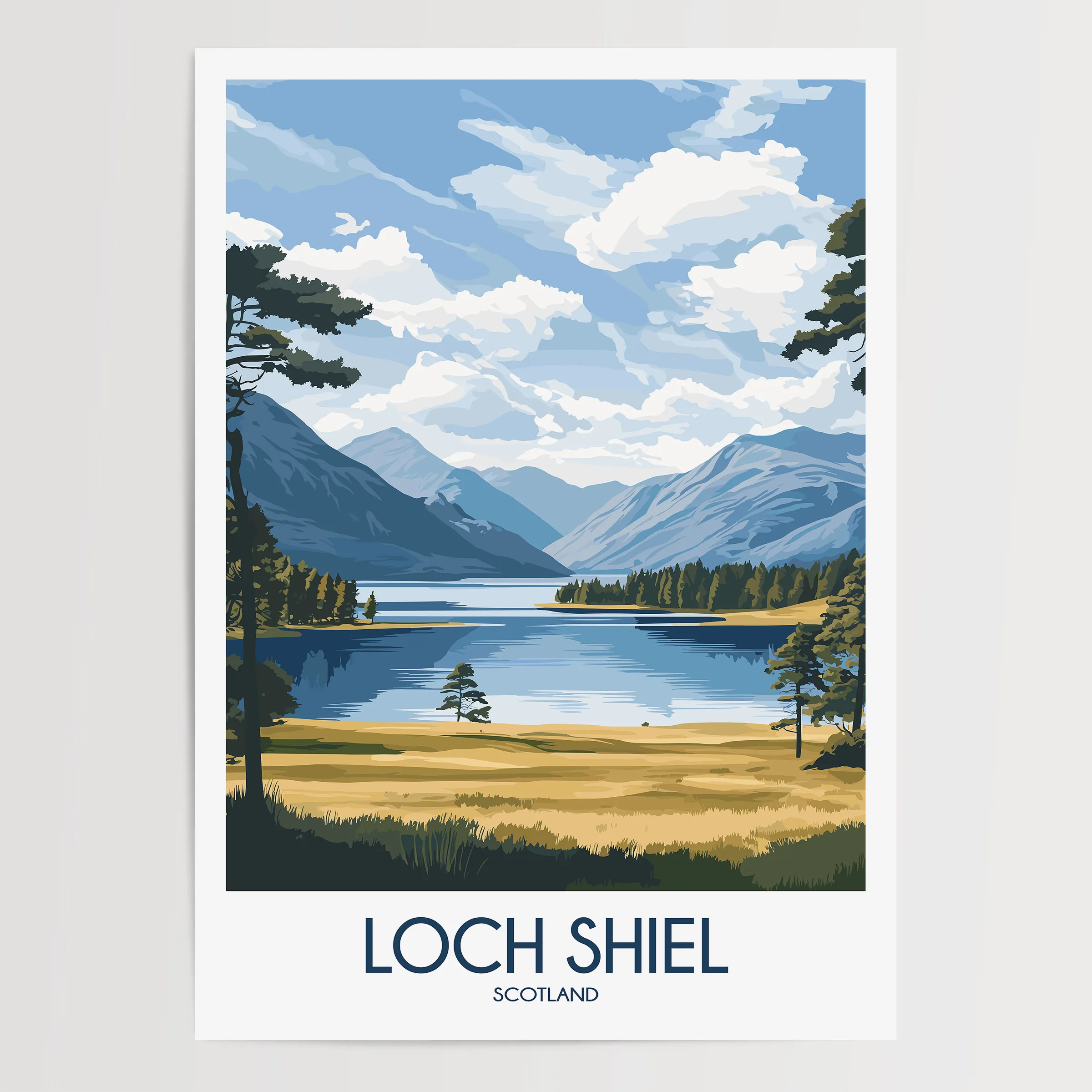 Loch Shiel Modern Travel Poster