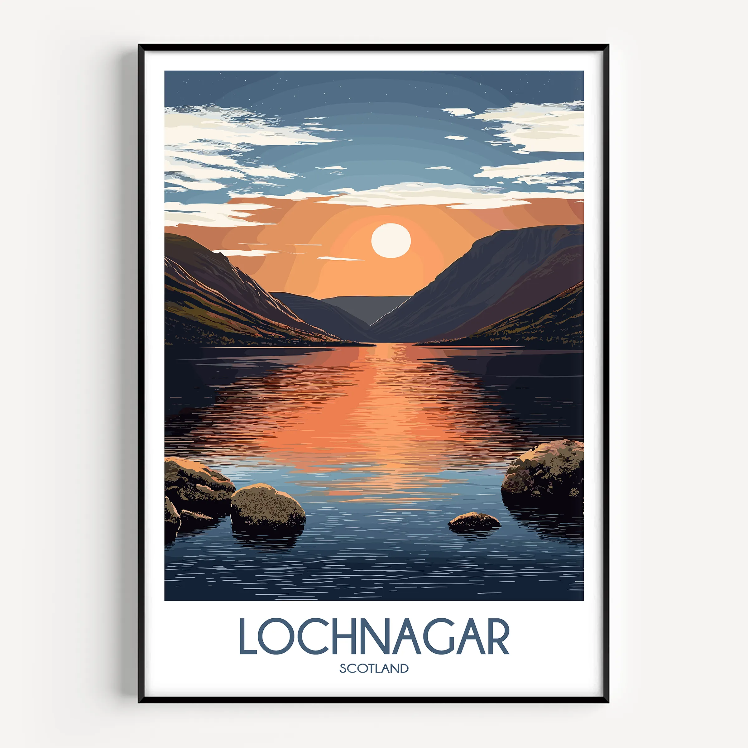 Lochnagar Modern Travel Poster