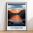 Lochnagar Retro Travel Illustration