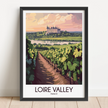 Loire Valley Modern Travel Poster