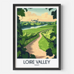 Loire Valley Modern Travel Poster