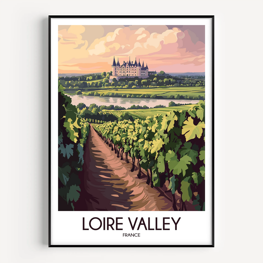 Loire Valley Vintage Style Print