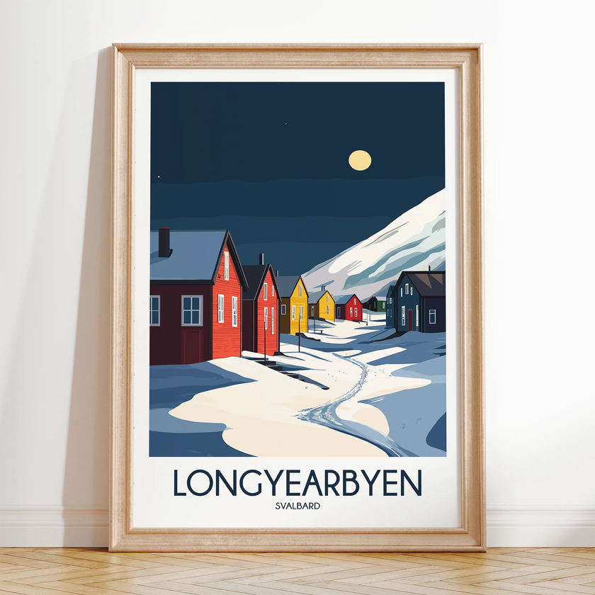 Longyearbyen Vintage Style Print