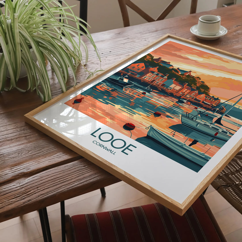 Looe Modern Travel Poster