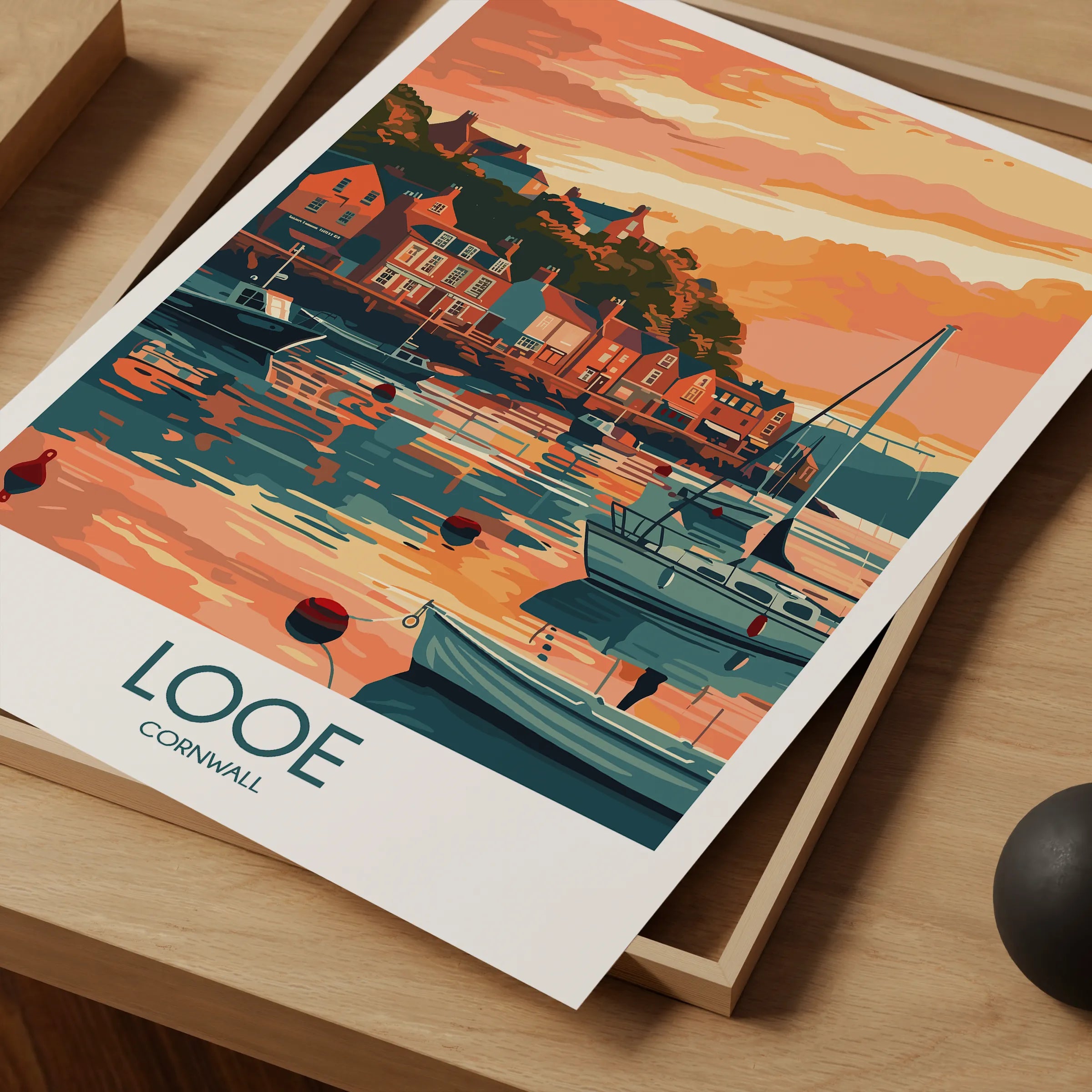 Looe Retro Travel Illustration