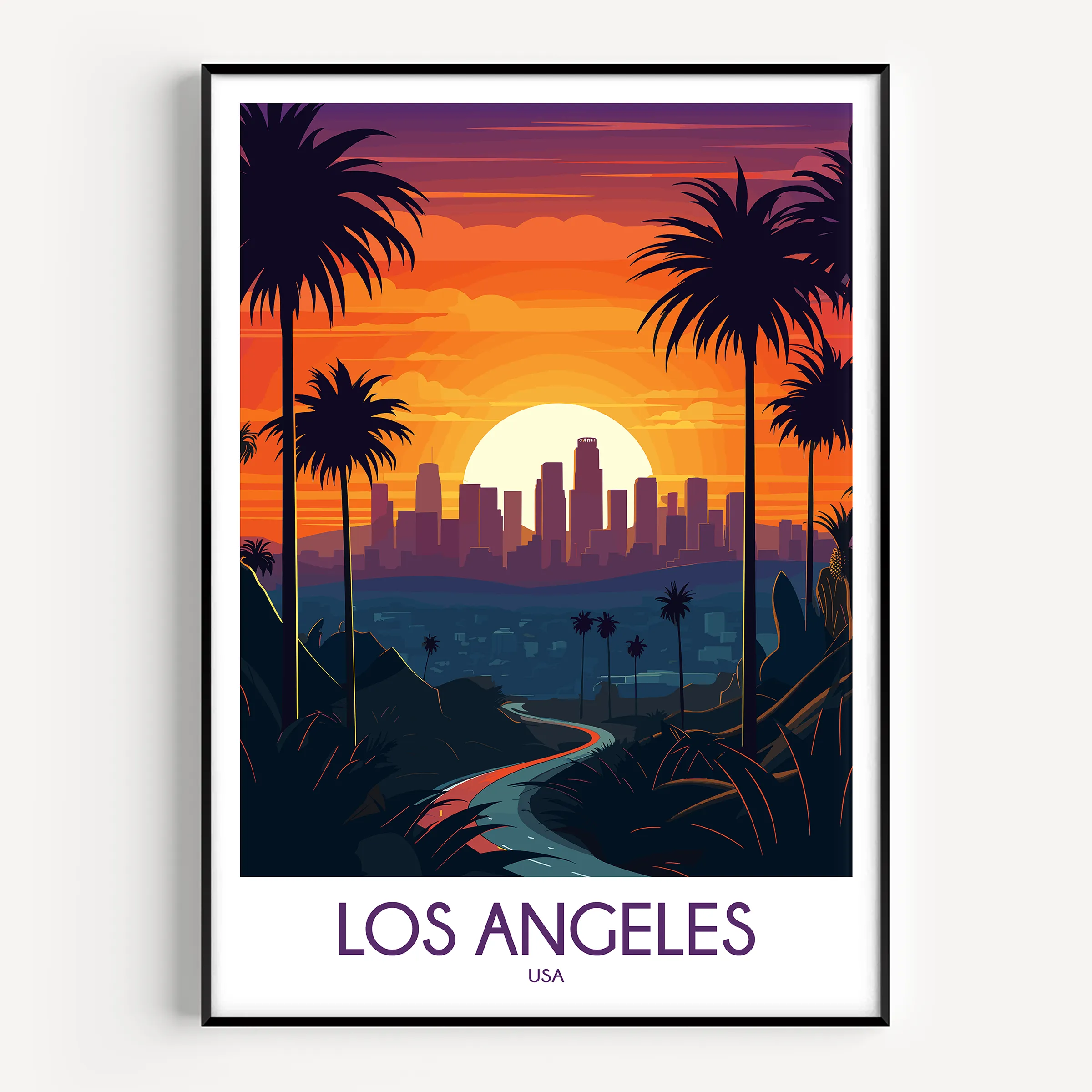 Los Angeles Destination Art Gift