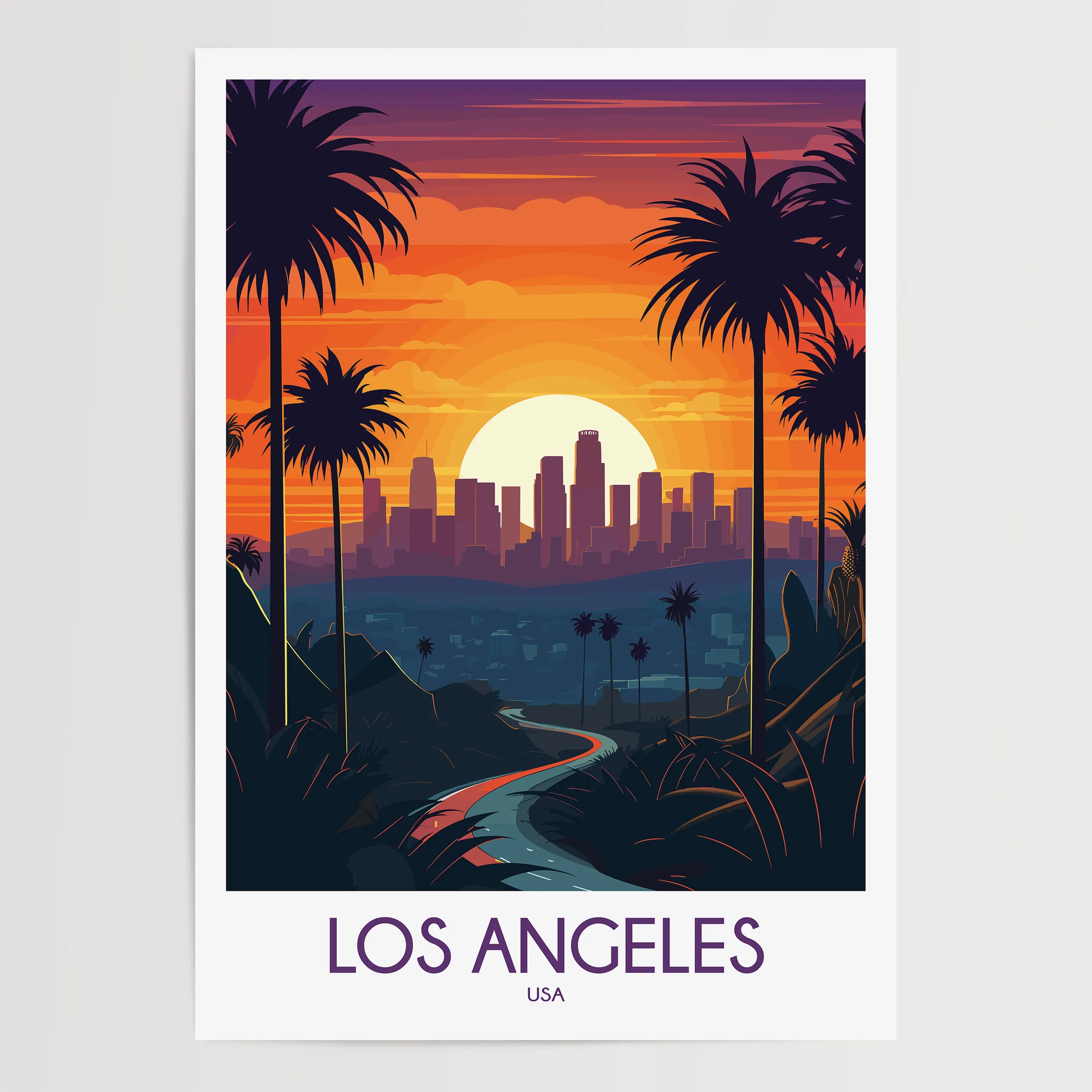 Los Angeles Modern Travel Poster