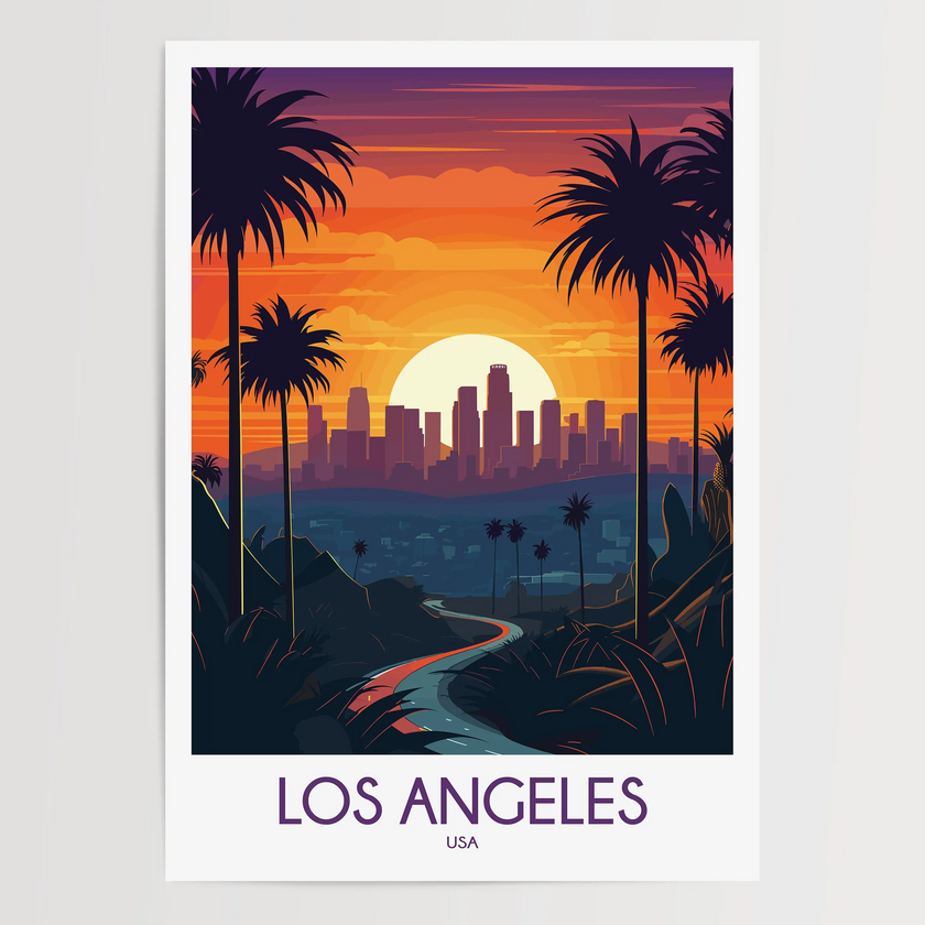 Los Angeles Modern Travel Poster