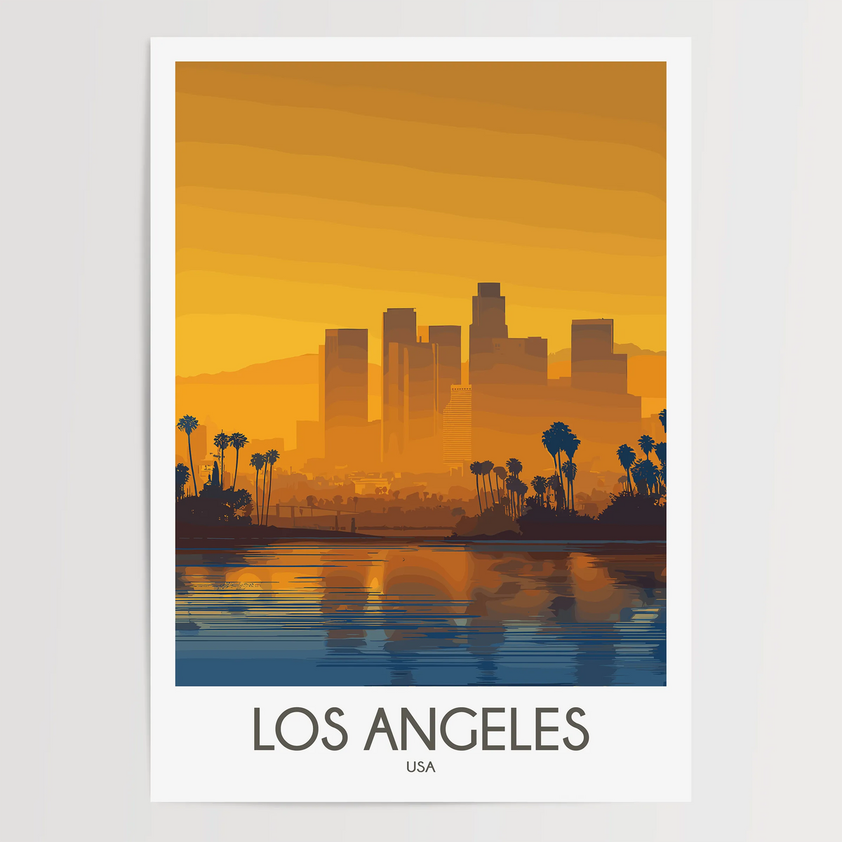 Los Angeles Retro Travel Illustration