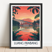 Luang Prabang Modern Travel Poster