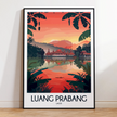 Luang Prabang Retro Travel Illustration