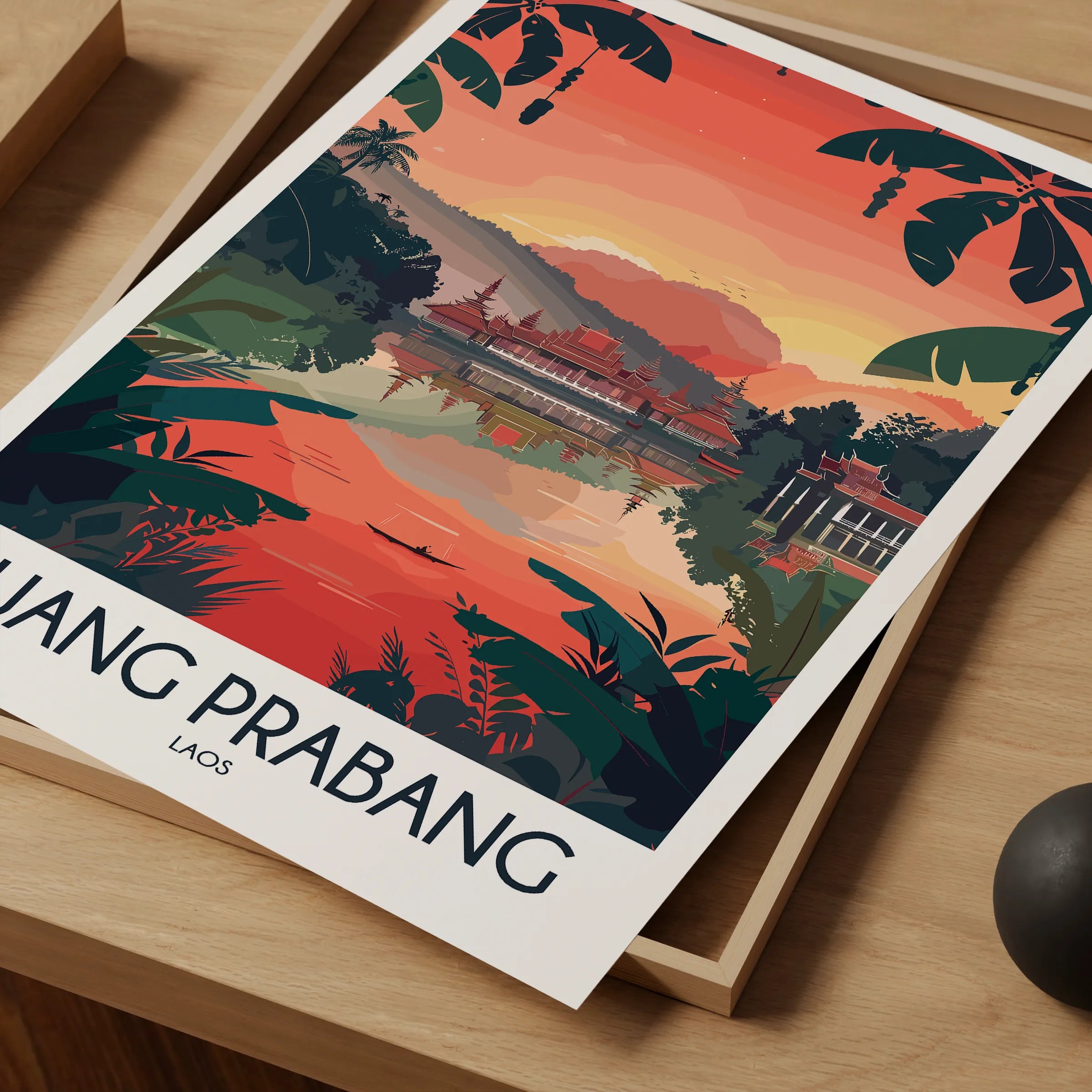 Luang Prabang Vintage Style Print