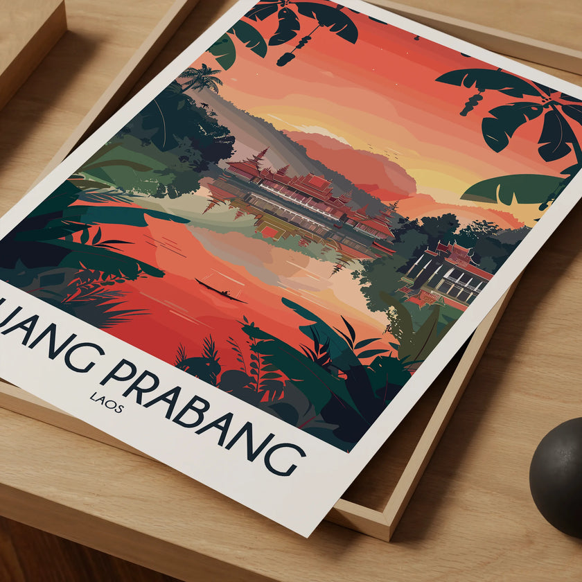 Luang Prabang Vintage Style Print