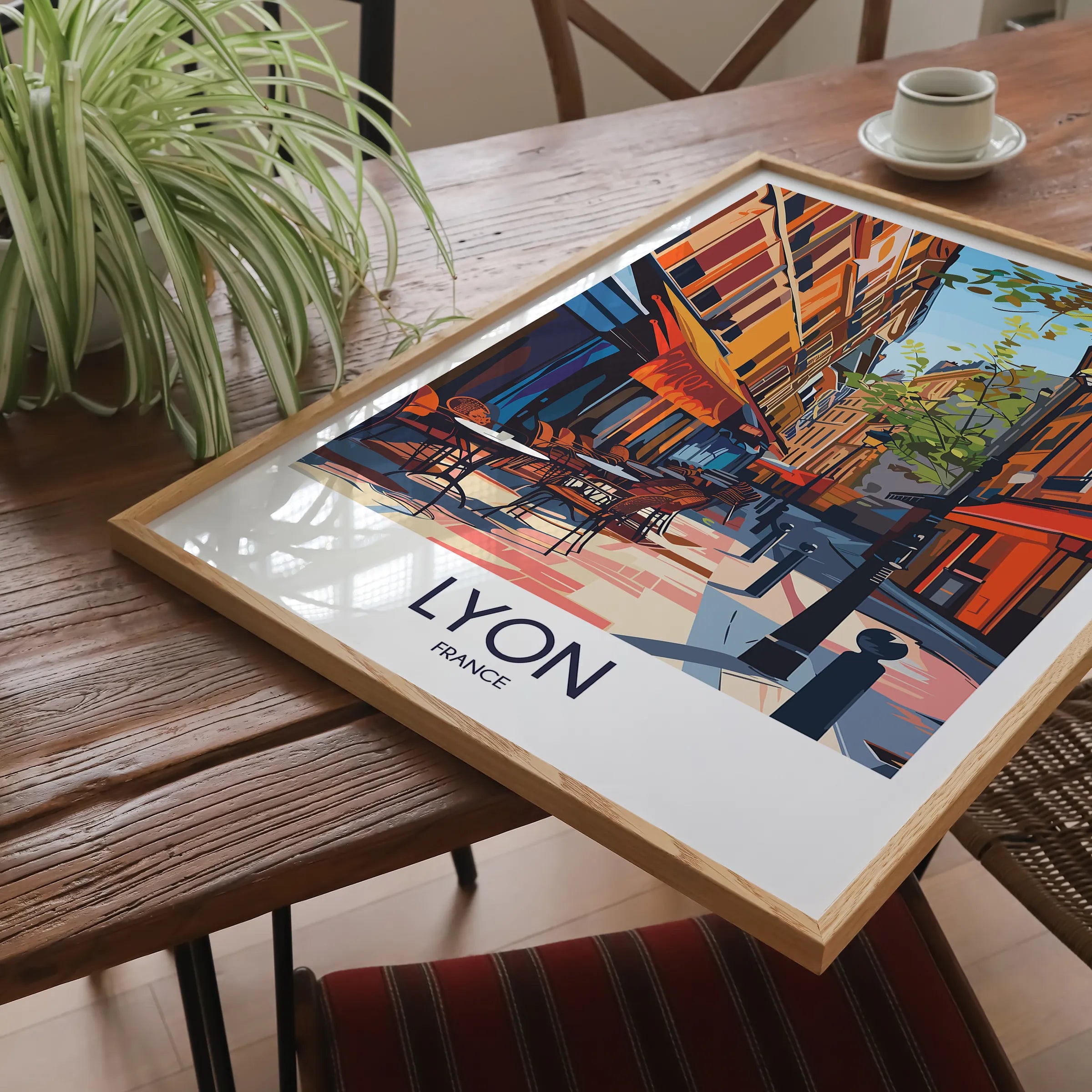 Lyon Modern Travel Poster