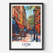 Lyon Retro Travel Illustration