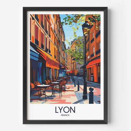 Lyon Retro Travel Illustration