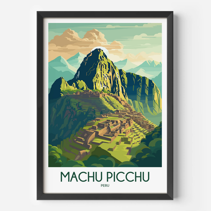 Machu Picchu Modern Travel Poster