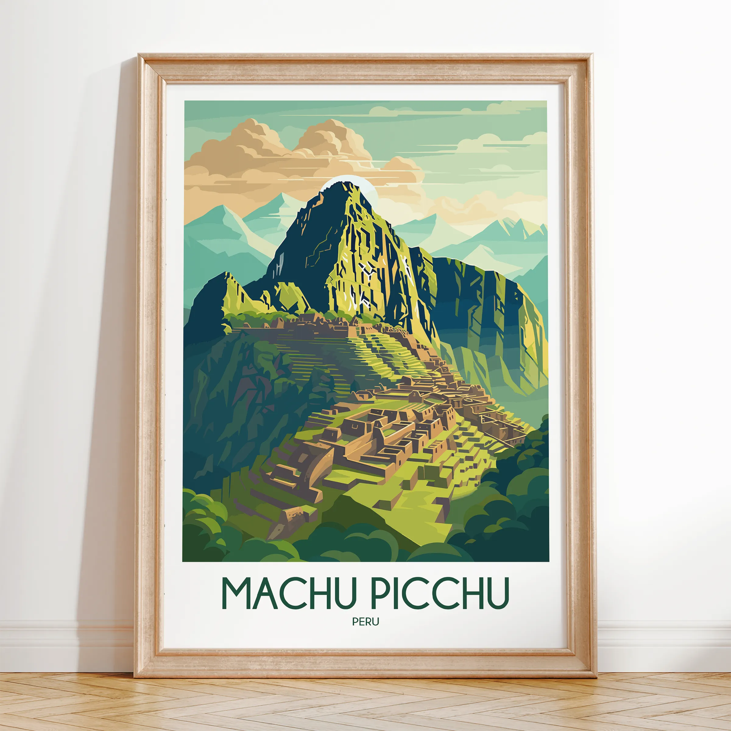 Machu Picchu Scenic Landscape Art
