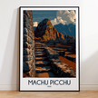 Machu Picchu Vintage Style Print