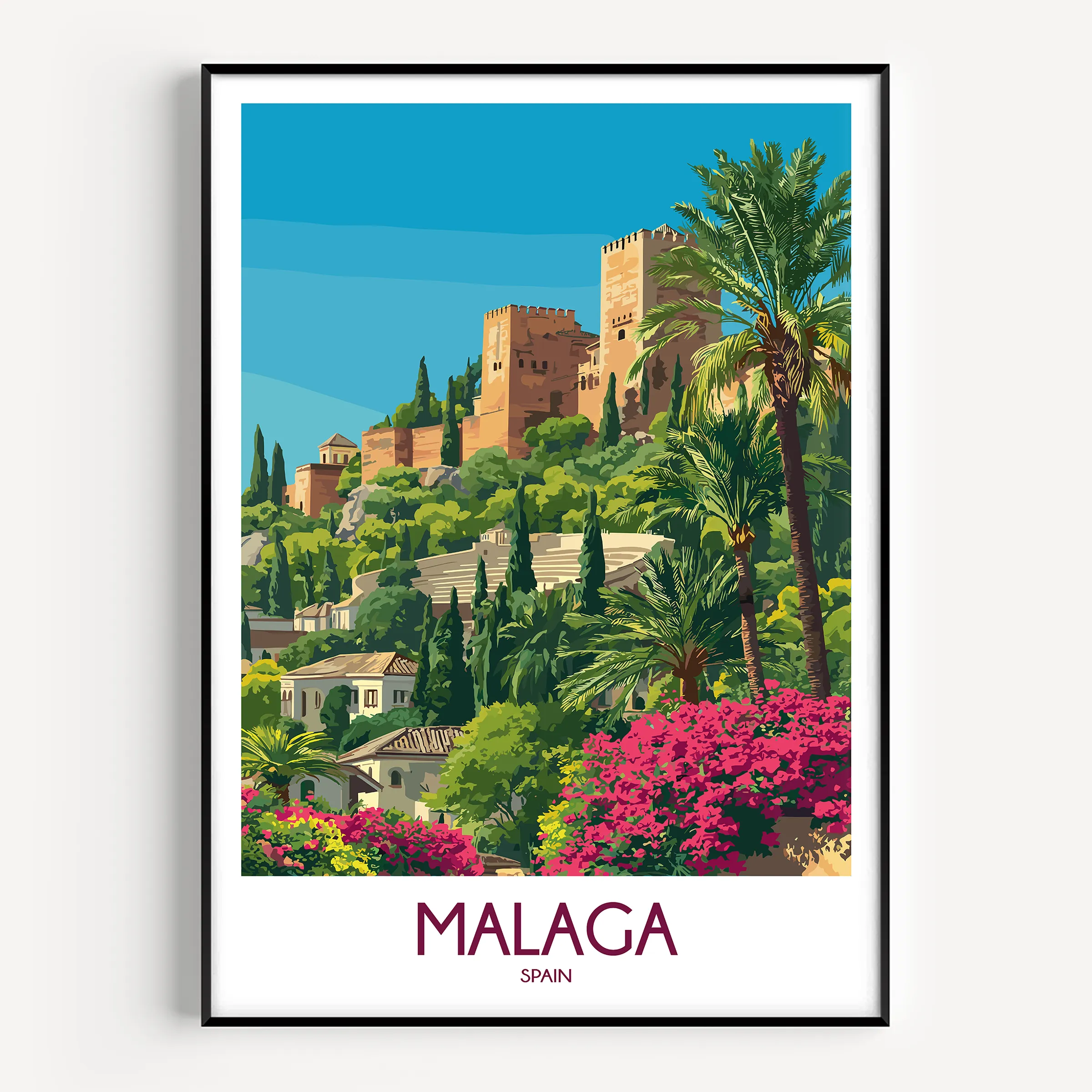 Malaga Destination Art Gift