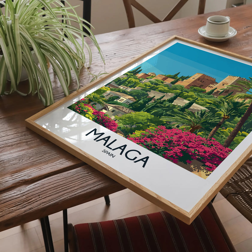 Malaga Modern Travel Poster