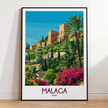 Malaga Modern Travel Poster