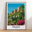 Malaga Retro Travel Illustration