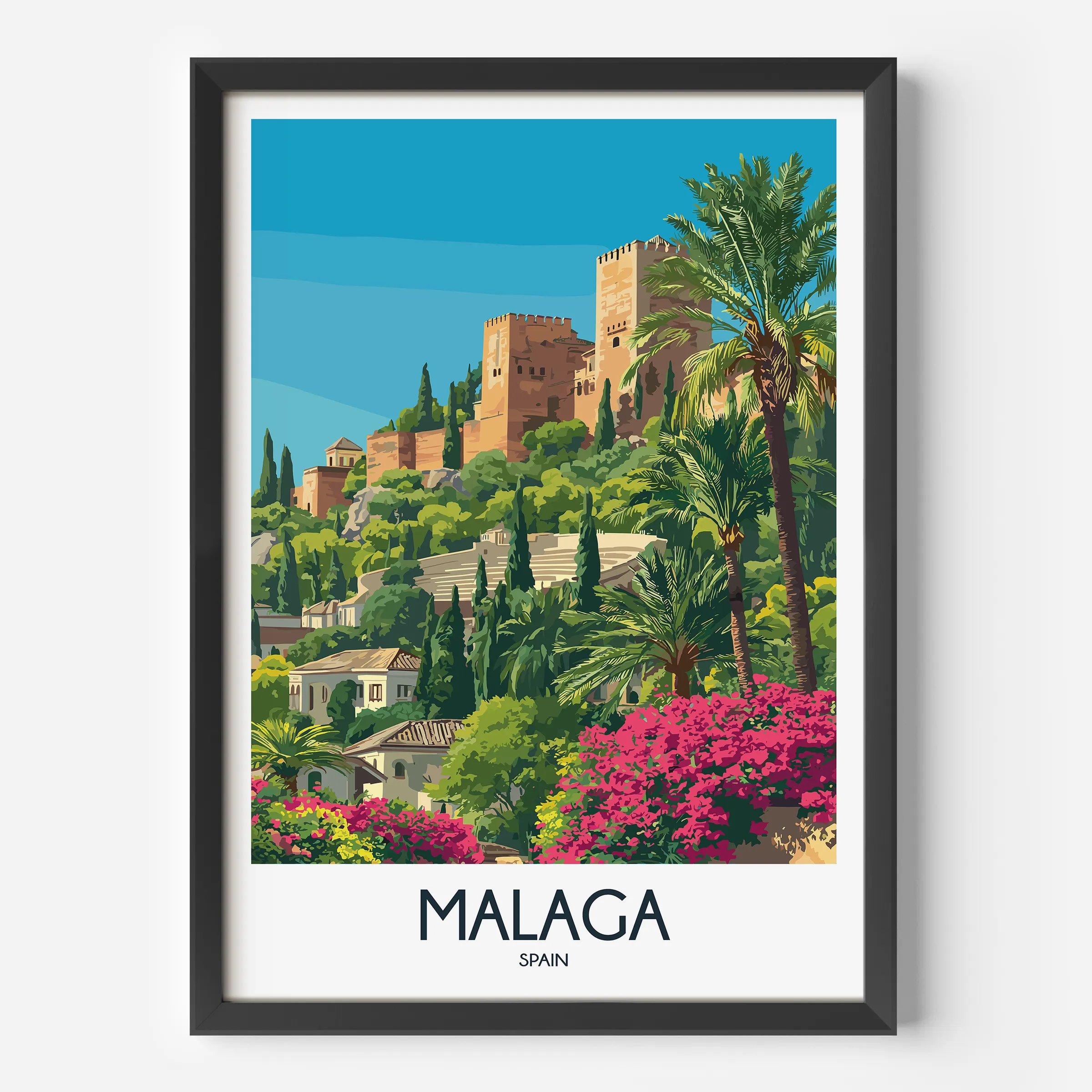 Malaga Souvenir Poster Print