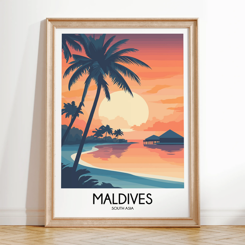 Maldives Destination Art Gift