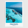 Maldives Modern Travel Poster