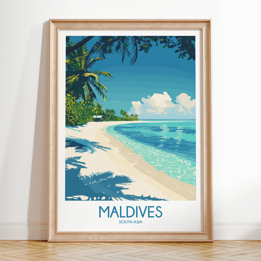 Maldives Scenic Landscape Art