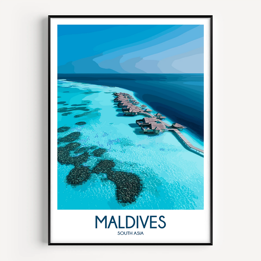 Maldives Scenic Landscape Art